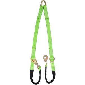 V-Bridle Strap 2" x 4' w/Snap Hooks/Cordura Sleeve and Axle Strap, D Ring Middle, 4700 lbs Capacity Heavy-Duty Tow Straps for UTV ATV Truck Car Tractor SUV