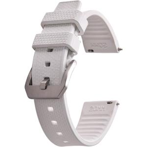 22MM Fluorine FKM Rubber Watch Strap - Quick ReleaseReplacement Diving Sport Watch Bands for Men