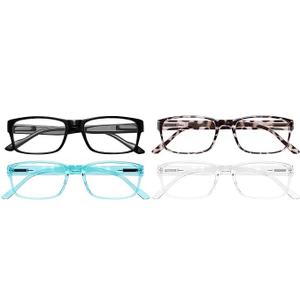 Gaoye Reading Glasses Men/Women, Eyeglasses, Blue Light Readers for Men/Women, Computer Eye Glasses, Cheaters 4 Pack