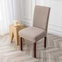 Genina Chair Covers for Dining Room Set of 4 Dining Chair Cover Stretch Kitchen Parsons Chair Covers,Khaki