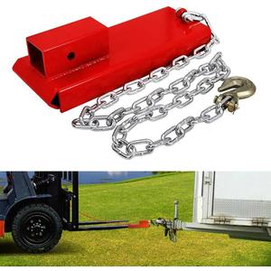 ELITEWILL Forklift Trailer Hitch Attachment, 2" Forklift Hitch Attachment Receiver Industrial Pallet Forks Towing Adapter with Safety Chain Heavy Duty for Warehouse Construction Farm