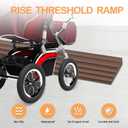Threshold Ramps for Doorways Self-Adhesive Rubber Ramps for Door Threshold Rubber Door Threshold Ramp for Wheelchair Stroller Scooter Reducer Ramp (Brown, 3 Wide x 6.6' Long)
