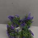 Lavender Flowers Artificial 4 Pack Small Fake Plant Potted 9.45" Lavender Flowers for Bathroom Kitchen Bedroom Farmhouse Shelves Desk Office Decor(4pcs)