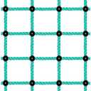 BeneLabel Climbing Cargo Net 30" x 139" Outdoor Climbing Net for Kids No-Knot Nylon Rope Climbing Ladder Net for Playground Treehouse, Swing Set, Backyard Climbing Frame, Playset - Green