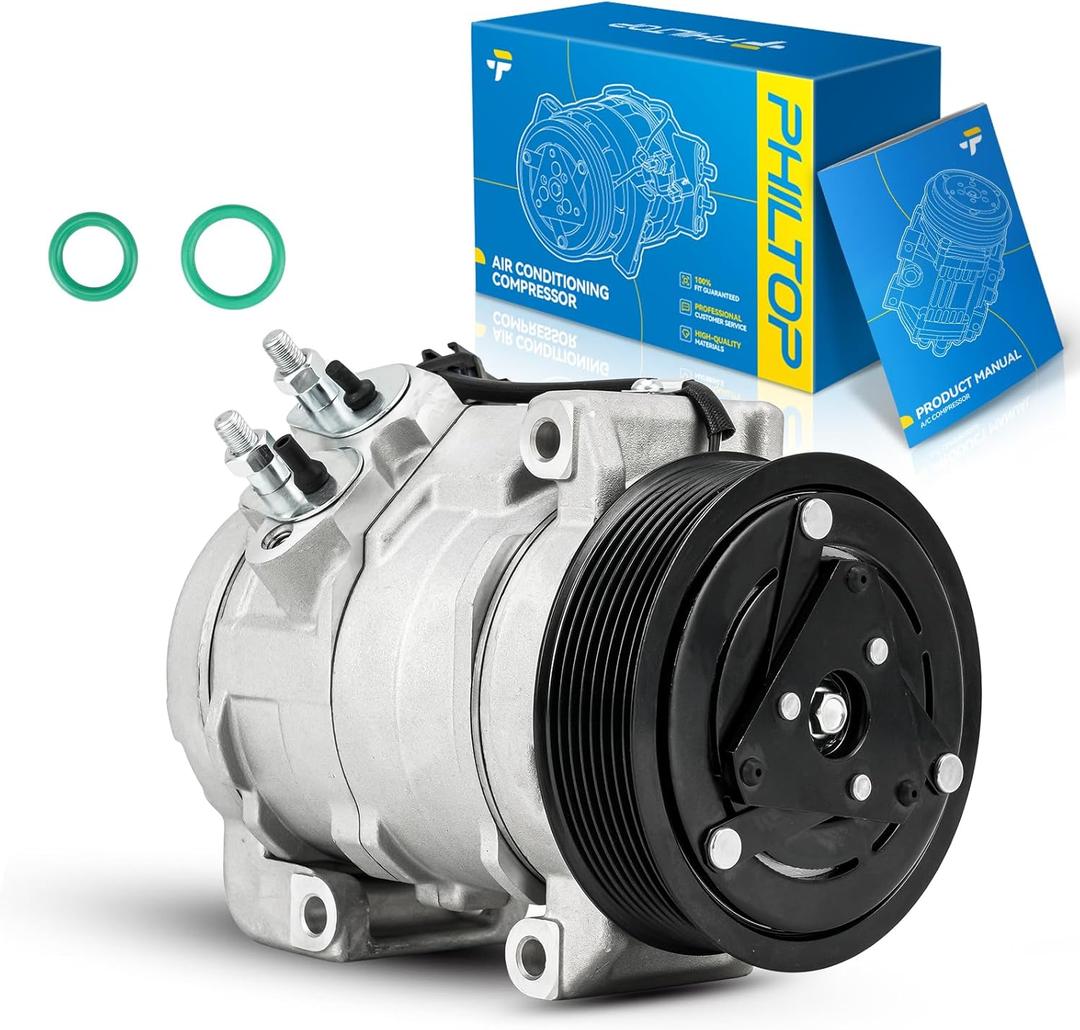 PHILTOP AC Compressor Compatible with 2011-2022 2500 6.7L, 3500 6.7L, 2014 1500 3.6L, 2010 Ram2500 6.7L, Ram3500, 2011-2013 4000 6.7L, Air Conditioning Compressor