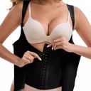 Women's Steel  Slimming Waist Corset Top Zipper Adjustable Straps Push-Up Tummy Control Tank, Size XL