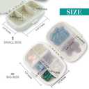2 Pack Pill Case Organizer,Travel Pill Box with Label, Daily Medicine Organizer Case, Waterproof Pocket Container Case, Portable Pink Supplement Case Medicine Container Compact for for Vitamin