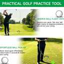 Golf Swing Trainer with 2 Golf Swing Ball & Rope, Golf Training Aid for Backyard, 3 Calibrated Golf Stakes to Analyze 50 Feet of Golf Training Balls Flight, Home Outdoor Golf Swing Practice