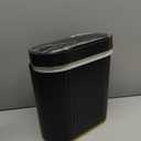 SYNCVIBE Bathroom Sensor Trash Can with Lid Automatic 2 Gallon Small Sensor Garbage Bin, 7.5 Liter Motion Sensor Smart Rubbish Bin Bathroom Decor, Slim Waterproof Plastic Garbage Can, Black Gold