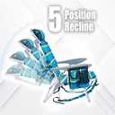 2 Pack Lightweight Portable Recliners Chair for Adults, Outdoor Lay Flat Folding Beach Chairs with 5 Positions, Backpack Beach Chair with Towel Bar, Zipper Pouch, Cup Holder, NEW Striped