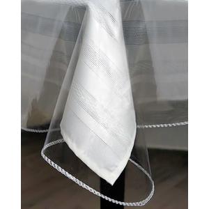 Broder Heavy Duty Clear Plastic Table Cover Protector Rectangle 60x108 – Waterproof, Oil Proof, Wipeable Vinyl Tablecloth Protector, Thick PVC, for Dining Room, Kitchen, Desk, Office, Everyday Use