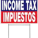 4Less Co 18x12 Inch Income Tax IMPUESTOS Yard Sign with Stake brb1s
