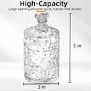 Acrylic Cotton Ball Holder Q-tip Holder Bathroom Swab Dispenser (Round pack)