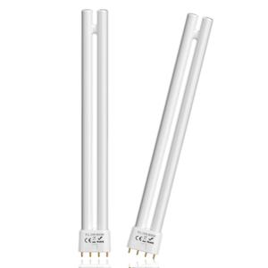 2G11 Base PL24-C 24W Replacement for OttLite Fluorescent Light Bulb, 12.7 Inch 4000K Nautral White PLL 24W 4 Pin CFL Plug-in 2G11 Bulbs, T5 Double Tube Fluorescent Light, Dimmable (2-Pack)
