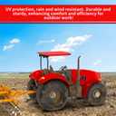 Tredre Red Tractor Canopy for ROPS 53-3/8" X 53-3/8", Tractor Shade Canopy Roof for Tractor and Mowers, Non-Fading High-Density Thermoplastic (Will Add About 4'' to The Height of The Tractor)