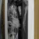 HOOBRO Wine Rack Wall Mounted, 3 Tier Wall Wine Rack with Glass Holder, Wine Bottles Display Storage Shelf, for Home Bar Dining Room, Kitchen, Living Room, Rustic Brown and Black BF23BJ01