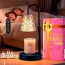 Candle Warmer Lamp,Height Adjustable & Dimmable with 2/4/8H Timer,Includes 2 Halogen Wax Melter Warmer, Flameless & Smokeless,Gift for Women Mom, Friend Sister, House Warming Gifts