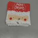 Whaline 100 Pack Merry Christmas Paper Napkins Cute Santa Claus Pattern Disposable Napkins Red White lunch Dinner Decorative Napkins for Christmas Holiday Party Supplies, 6.5 x 6.5 Inch