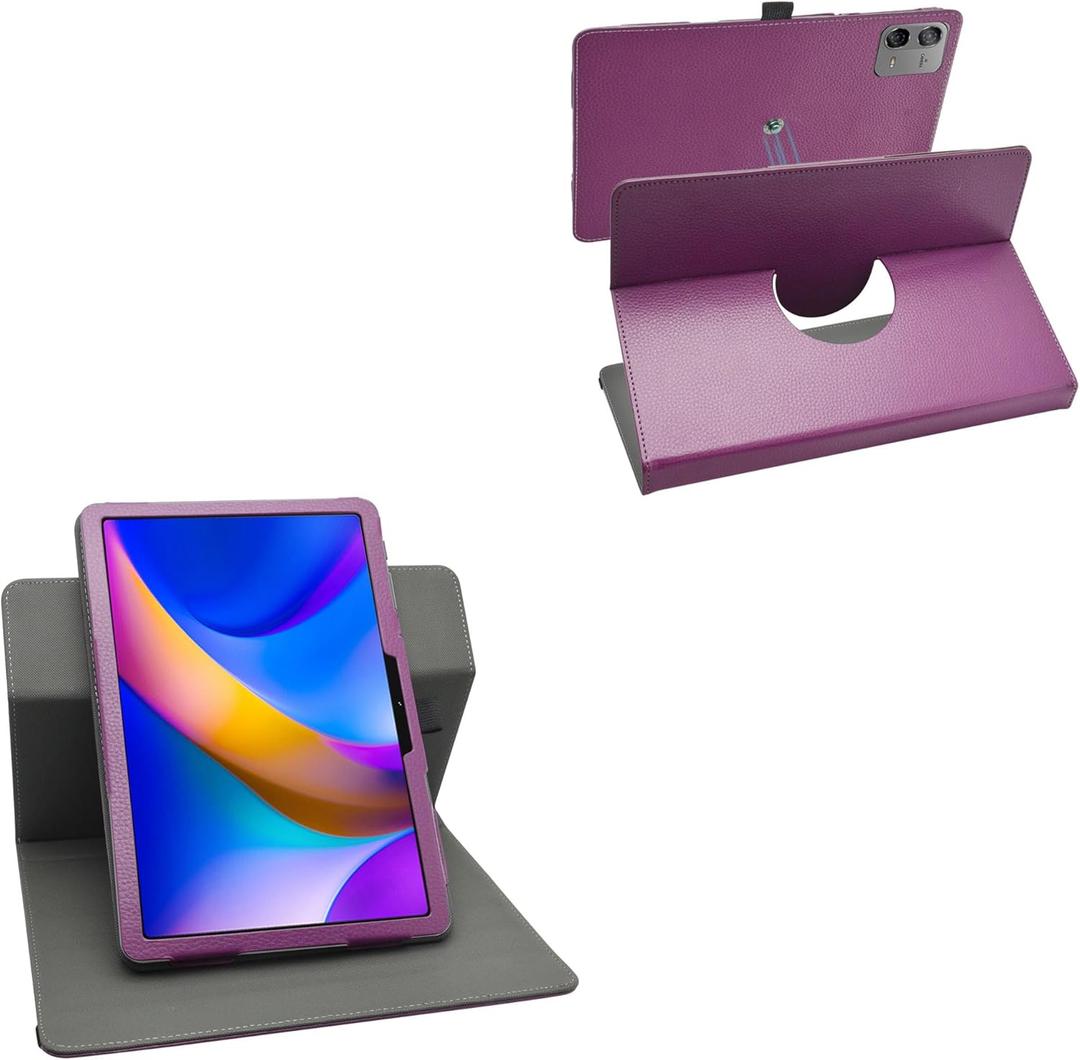 LiuShan Compatible with TECLAST Artpad Pro case,HUION Kamvas Slate 13 case,360 Degree Rotation Stand PU Cover for TECLAST Artpad Pro/HUION Kamvas Slate 13 12.7 Inch Tablet,Purple