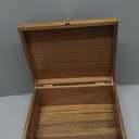 DRASTAR Wooden Keepsake Box, Large Acacia Storage Box with a Hinged Lid, Memory treasure box for Crafts and Photo Storage