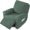 NORTHERN BROTHERS Oversized Recliner Chair Cover, Stretch Washable Slipcover for XL Reclining Chair, Non Slip Furniture Protector for Pets & Kids, Light Green (XL 1 Seat)