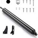 Screen and Storm Door Closer Kit, Closer for Heavy Storm Doors | Screen and Storm Door Push Button Latch Set | Storm Door Protector Chain and Spring (Black-Only Closer)