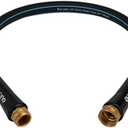 Fevone 3ft Leader Hose, Hose Reel Connector, Solid Brass Fittings, Leak-Free, Compatible with All Standard Hoses and Pipes, Lead-In Water Hose