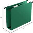 Extra Capacity Plastic Hanging File Folders 9X12X2 5Pack