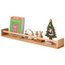 OAKERLAND Oak Floating Shelves 32 Inch Nursery Shelves, Nursery Book Shelves Floating Bookshelves Wall Mounted Shelves for Books, Toys and Decor Storage