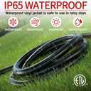 Skrizcable 16/3 25 FT Outdoor Extension Cord Waterproof, Weatherproof & Flame Retardant Black 3 Prong Power Cord Outside for Lawn & Garden, 13 Amps 1625 Watts 125 VAC 16AWG SJTW, ETL Listed