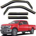in-Channel Window Rain Guards Fit for Ford F150 2015-2020 SuperCrew (Fit for Ford F250-F550 2017-2025) Extra Durable Window Visors Window Deflectors Vent Shades Car Accessories-4 pcs 2-Q11