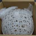 Leinuosen 4 Pack Chicken Ball Cage Movable Mesh Rabbit Coops Plastic Detachable Rolling Safety Hutch Prevents Dog Bites Horse Trampling for Bird Duck Outdoor(White,15.75'',Classic Style)