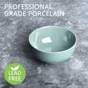 Bosmarlin Ceramic Soup Bowl Set of 4, 24 Oz, Cereal Bowl for Oatmeal, Dishwasher and Microwave Safe (5.75 Inches, Sage Green)