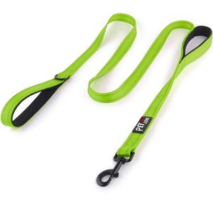 Plutus Pet Double Handle Dog Leash 6ft Long, Padded 2 Handle, Heavy Duty, Reflective Training Leash for Medium Large Dogs, Dual Handle Lead (Green)