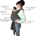 Pet Carrier Sling | Front | Adjustable Hands Free Front Facing Dog Pouch | Relieves Your Pet's Anxiety and Stress (Dark Grey)