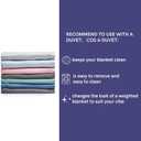 YnM Cooling Weighted Blanket for Adults, 10lbs Heavy Bed Throw for One Person of 90lbs, Perfect for Hot Sleepers or Warm Climates with Rayon/Glass Beads(48x72 Inches,Twin/Full Bed, Pink Rose)