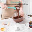 U-Taste Silicone Spatula Set with 600 Degrees Fahrenheit Heat Resistant (Teal/Aqua Sky)