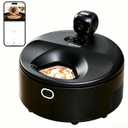 Wet Food Automatic Cat Feeder with Camera, Semiconductor Cooling & Heating with Stainless Steel Bowl, APP Control with Camera & Meal Call, 5 Fresh Meals Pet Food Dispenser (Black)