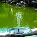 Solar Fountain, 1.5W Solar Bird Bath Fountains Pump Floating Solar Powered Water Fountain with 6 Nozzles and Fixer, Solar Fountain for Bird Bath, Outdoors, Garden, Pond, Pool