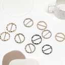 18Pcs Shirt Ties Clips for Women Silk Scarf Ring Clip T-Shirt Buckle Ring Clip Metal Round Circle Clip Clothes Clip Rings Buckle Clip for Hat, Belt,Scarves,T-Shirt (6-Colors)