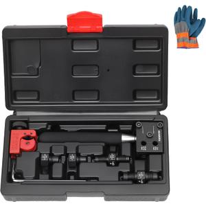 Brake Line Flaring Tool Kit, 3/16" 1/4" SAE Double Flare Tool for Brake Lines, Creates Single Double Bubble Flares for Vehicle Brake & Hydraulic Lines