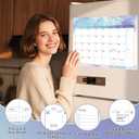 2 x 2026 Calendar -, Magnetic Calendar for Refrigerator Fridge Calendars Runs from January 2026 to June 2027, Colorful Monthly Organizer for Home & Office, 15"x12" (White)
