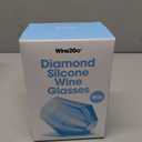 2 x Wine2Go Diamond Silicone Wine Glasses 2PK