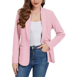 MINTLIMIT Womens Blazers Long Sleeve Button Front Blazer Casual Work Office Suit Jacket with Pockets and Padded Shoulder, 18W