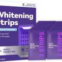 Purple Teeth Whitening Strips, 14 Strips, Gentle Daily Stain Reduction & Natural Shine, Portable On-The-Go for Home & Travel