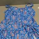 Eomenie One Piece Swimdress Swimsuits for Women Tummy Control Swim Dresses Skirt Bathing Suit (XX-Large, Baby Blue Floral Printed)