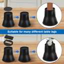 ANNKUT Bed Risers 6 Inch Heavy Duty, Round Furniture Risers for Bed Desk Table Sofa CouchBed Lifts Risers, Support up to 6000 Lbs(4 Pack Black)