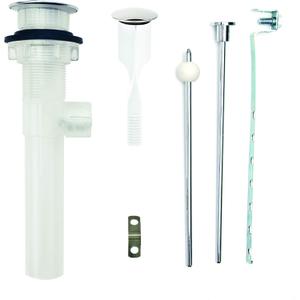 PF WaterWorks PF0324-CH-TR ClogFREE Patented Pop-Up Drain for Bathroom Sink/Lavatory with Never Clog Magnetic Stopper, Transparent Body with Overflow, Tailpiece Dia 1.25 in, Chrome