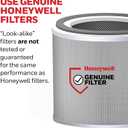Honeywell Allergen Plus Compact HEPA Small Room Air Purifiers for Home, Up to 530 Ft Coverage, 3-in-1 Filter, Pet Dander, Smoke & Odor Reducer Air Quality Sensor with Auto Mode, Black, HPA125B