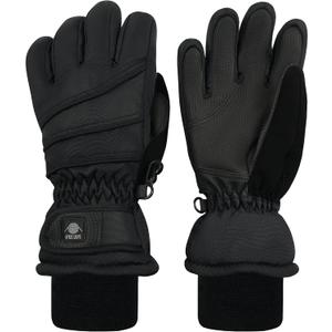 N'Ice Caps Kids Waterproof Winter Thinsulate Warm Gloves (7-8 Years, Black)